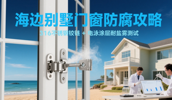 海邊別墅中國(guó)品牌門(mén)窗防腐攻略：316不銹鋼鉸鏈+電泳涂層耐鹽霧測(cè)試